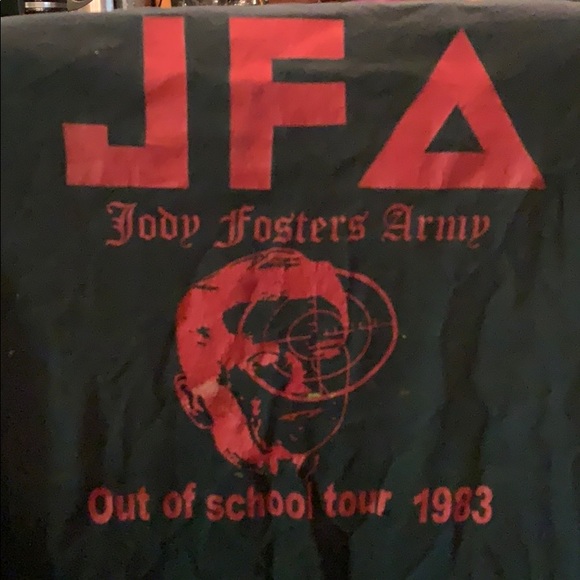 JFA tshirt Jody Fosters Army Out Of School Tour 1983 size xl brand new